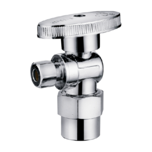 PROFLO® 1/2 x 3/8 in. Solvent Weld x Compression Knob Angle Supply Stop Valve in Chrome Plated